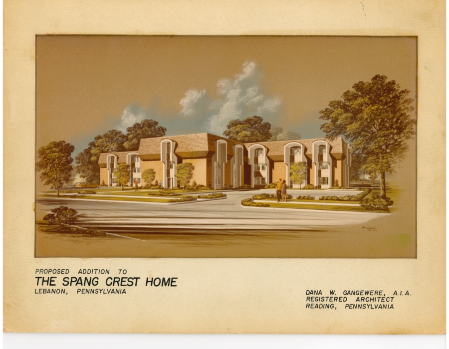 SC 1970 00 The Spang Crest Nursing Home Proposed Addition Print from Dana W Gangewere AIA